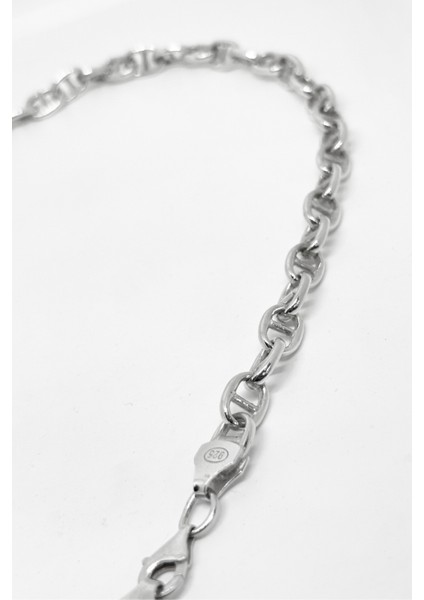 Oval Ortası Çubuk Gümüş Zincir Kolye 50CM fiyatları