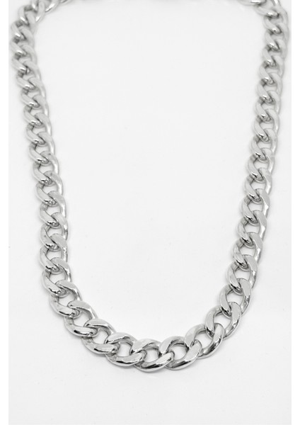 Kalın Gurmet Gümüş Zincir Kolye 50CM