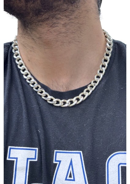 Kalın Gurmet Gümüş Zincir Kolye 50CM modelleri