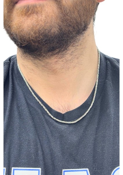 Gümüş Kral Zincir Kolye Model 4.kalınlık 55CM modelleri