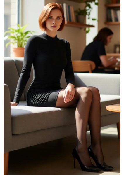 Kadın Siyah Simli Örme Bodycone Uzun Kollu Dik Yaka Abiye Kısa Elbise Gece Davetleri Için Şık fırsatları