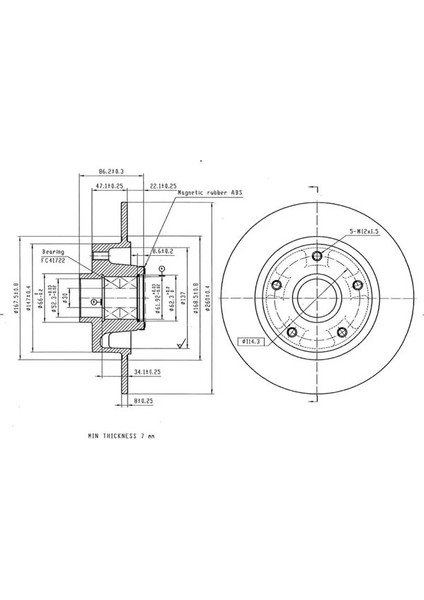 50563 Arka Fren Diski 432006506R (2 Adet Fiyatıdır)