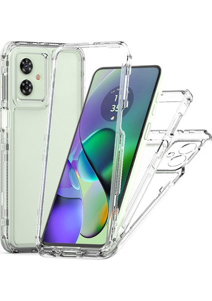 Motorola Moto G54 Için,şeffaf Akrilik 3'ü 1 Arada Darbeye Dayanıklı Kılıf-Saydam (Yurt Dışından)