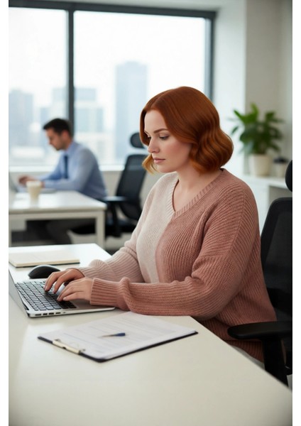 Kadın Relaxed Kalıp V Yaka Akrilik Triko Kazak Renk Bloklu Uzun Kollu Günlük Selanik Örgü Kış fırsatları