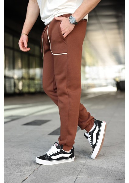 Acı Kahverengi Şerit Detaylı Jogger Eşofman Altı E6581 fiyatları