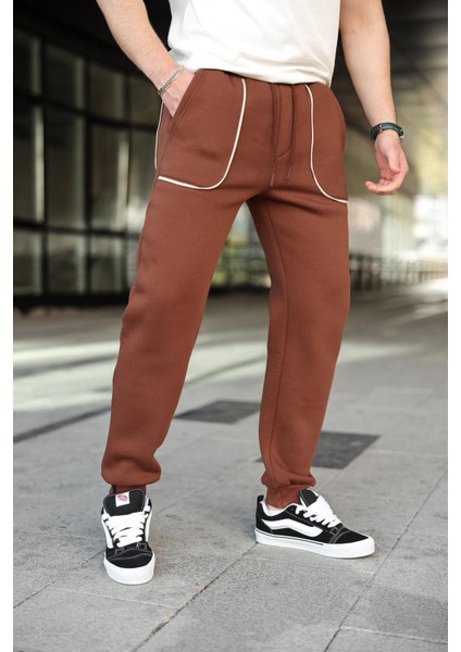 Acı Kahverengi Şerit Detaylı Jogger Eşofman Altı E6581 fırsatları