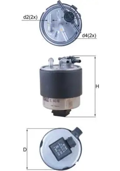 KL44044 Yakit Filtresi 16400JD50C 16400JD52C 16400JD52E