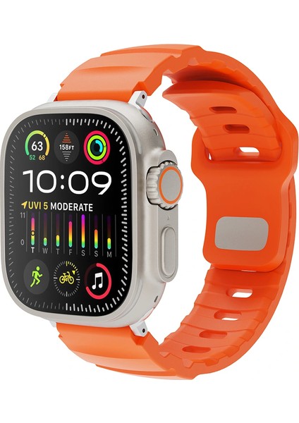 Apple Watch Seri 11/10/9/8/7/6/5/4/3/se/ultra/1/2/3 49MM 46MM 45MM 44MM 42MM 41MM 40MM 38MM Uyumlu Kordon Silikon Kolay Takılan Yumuşak Su Geçirmez KRD-143 fiyatları
