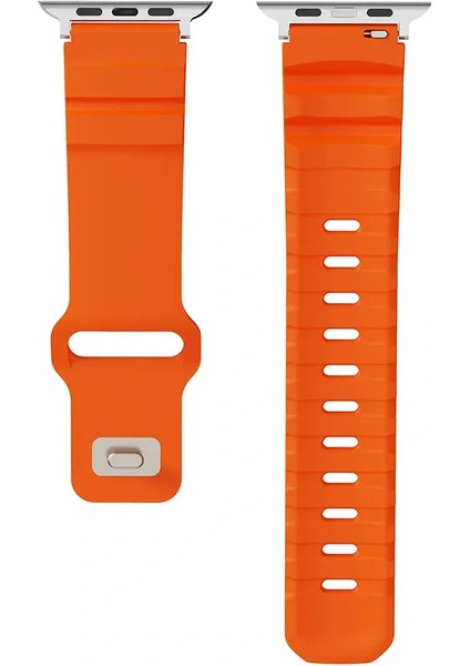 Apple Watch Seri 11/10/9/8/7/6/5/4/3/se/ultra/1/2/3 49MM 46MM 45MM 44MM 42MM 41MM 40MM 38MM Uyumlu Kordon Silikon Kolay Takılan Yumuşak Su Geçirmez KRD-143 fırsatları