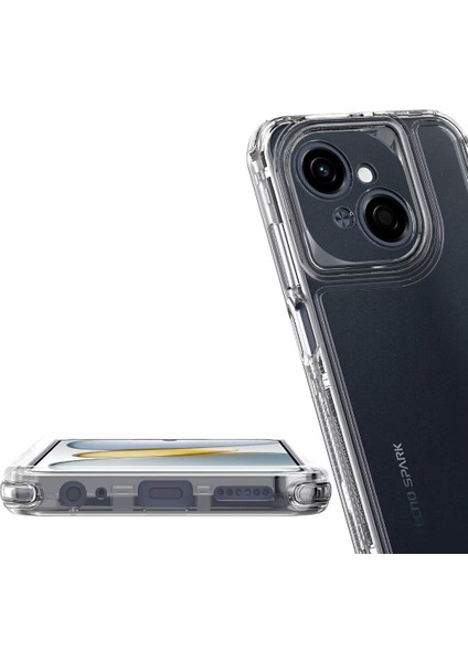 Tecno Spark Go 1 Için,şeffaf Akrilik 3'ü 1 Arada Darbeye Dayanıklı Kılıf-Saydam (Yurt Dışından) modelleri