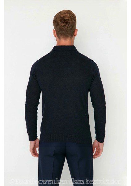 Erkek Smart Polo Yaka Triko Kazak Fitted Kalıp Uzun Kollu Günlük Tarz Için Ideal Seçim Kaliteli fiyatları