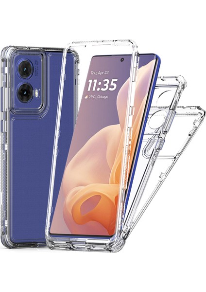 Motorola Moto G85 Için,şeffaf Akrilik 3'ü 1 Arada Darbeye Dayanıklı Kılıf-Saydam (Yurt Dışından)