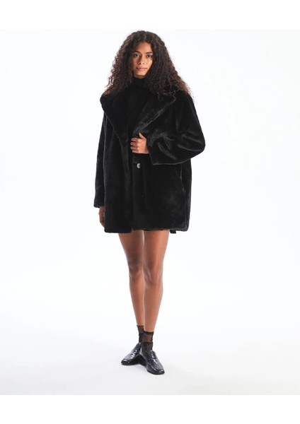 Ceket Yaka Kadın Pelüş Kaban (W5) fiyatları