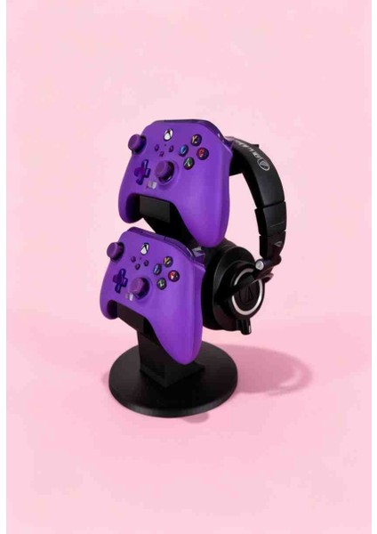 Çift Katlı Gamepad & Kulaklık Standı – Xbox ve Tüm Oyun Kolları ile Uyumlu Organizer