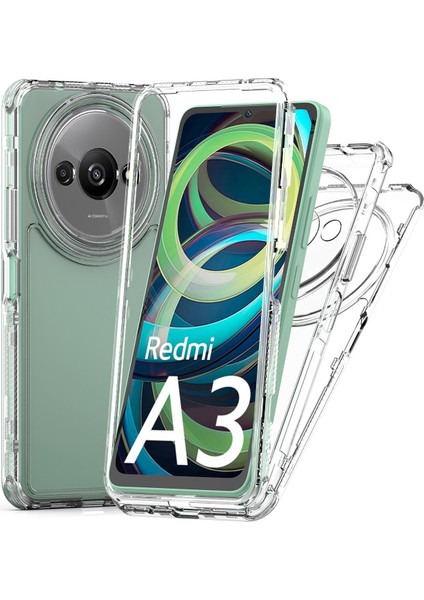 Xiaomi Redmi A3 Için,şeffaf Akrilik 3'ü 1 Arada Darbeye Dayanıklı Kılıf-Saydam (Yurt Dışından)