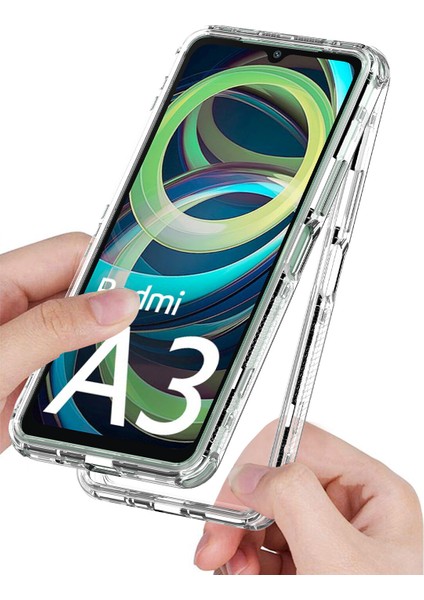Xiaomi Redmi A3 Için,şeffaf Akrilik 3'ü 1 Arada Darbeye Dayanıklı Kılıf-Saydam (Yurt Dışından) modelleri