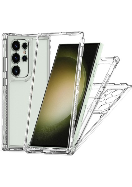 Samsung Galaxy S25 Ultra 5g Için,şeffaf Akrilik 3'ü 1 Arada Darbeye Dayanıklı Kılıf-Saydam (Yurt Dışından)