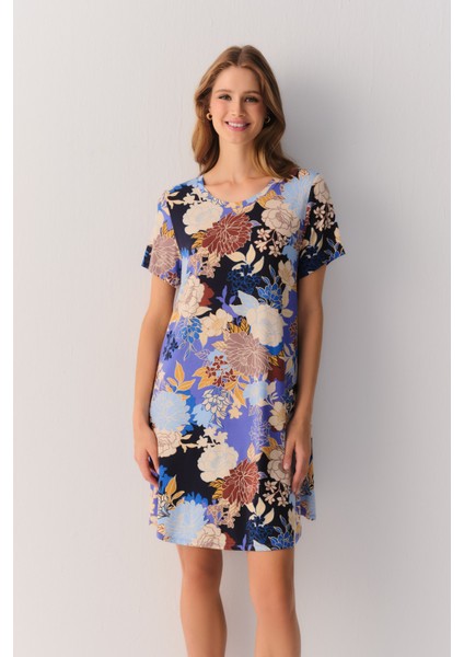 Flowery Night Günlük Elbise