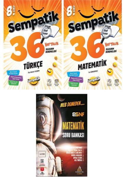 8.sınıf Sempatik Türkçe - Matematik 36 Haftalık Kazanım Denemeleri 2025-2026