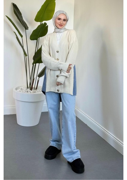 Ritim Yan Arka Kotlu Hırka Krem fiyatları