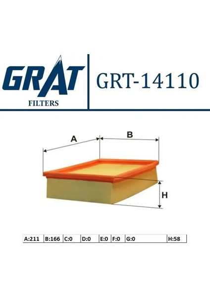 14110 Hava Filtresi 834585