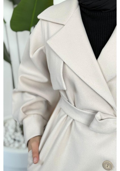 Areson Cepkenli Astarlı Kaban Krem modelleri