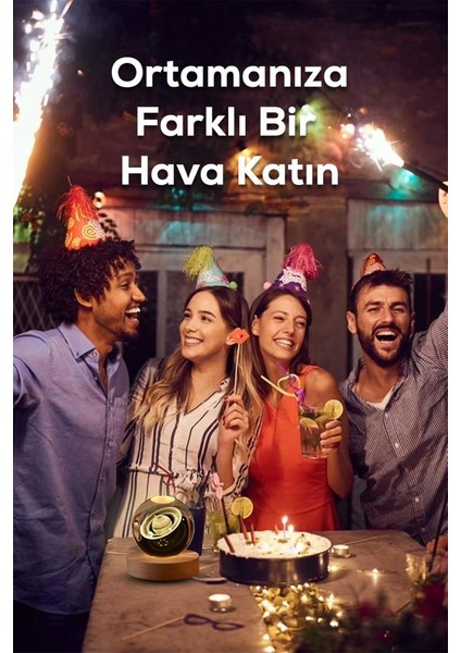 Ahşap Tabanlı Satürn Figürlü LED Işıklı Küre modelleri