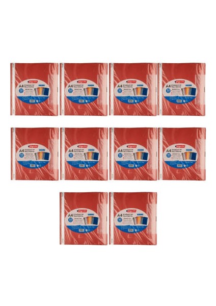 Telli Dosya, 10 Adet, 50'li Paket, Standart, A4, Kırmızı fiyatları