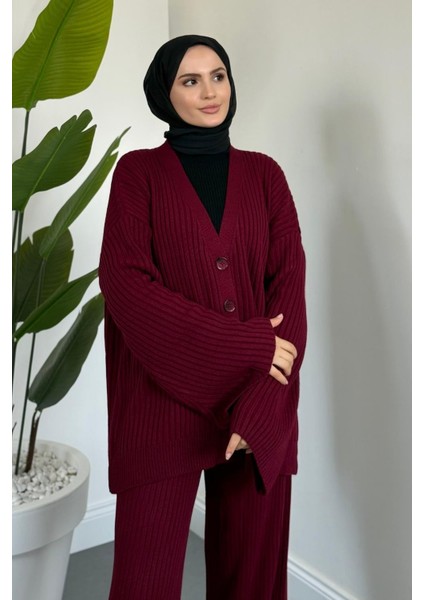 Galata Fitilli Hırka Takım Bordo modelleri