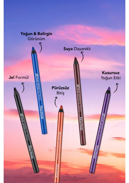 Extreme Tattoo Yoğun Renk Veren Suya Dayanıklı Jel Göz Kalemi (012 Blue Dream) 8682536041195 modelleri