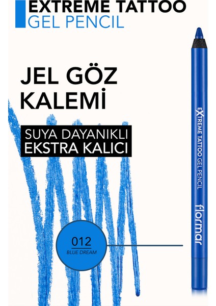 Extreme Tattoo Yoğun Renk Veren Suya Dayanıklı Jel Göz Kalemi (012 Blue Dream) 8682536041195 fırsatları