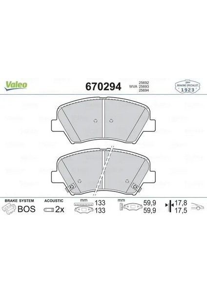 670294 On Fren Balatasi 581012VA50 581012VA60 581013XA20