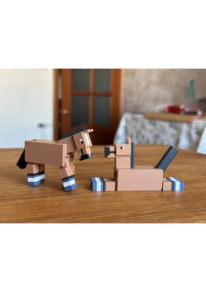 Minecraft Temalı At Figürü – Oyun Temalı Dekoratif Figür Fanart modelleri