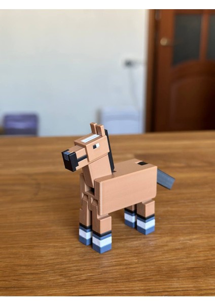 Minecraft Temalı At Figürü – Oyun Temalı Dekoratif Figür Fanart fırsatları