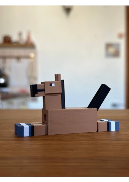 Minecraft Temalı At Figürü – Oyun Temalı Dekoratif Figür Fanart indirimleri