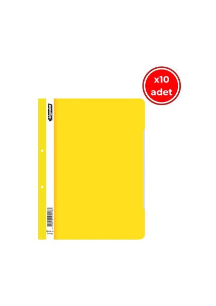 Telli Dosya, 10 Adet, 50'li Paket, Standart, A4, Sarı
