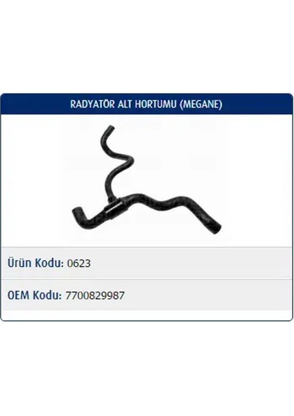 M0623 Radyator Hortumu Alt 7700829987