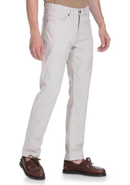 Bej Regular Fit Pamuklu 5 Cep Kanvas Pantolon modelleri