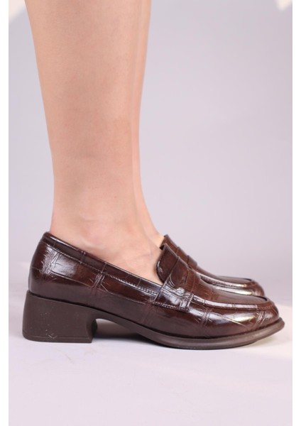 Melrose Kroko Desenli Loafer Kahverengi fırsatları