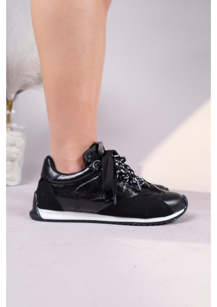 Salta Çift Bağcıklı Garnili Sneakers Siyah modelleri