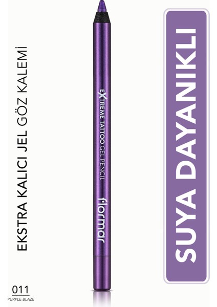 Extreme Tattoo Yoğun Renk Veren Suya Dayanıklı Jel Göz Kalemi (011 Purple Blaze) 8682536041188