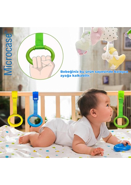 Çok Amaçlı Bebekler Için Tutunma Ayağa Kalkma Yürümeye Yardımcı Aparat Askılık 3 Adet AL5357