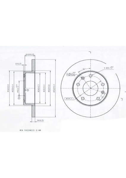50614 Fren Diski On SDB100830 (2 Adet Fiyatıdır)