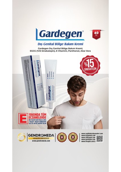 Gardegen Krem,dış Genital Bölge (%15 Sinekateşin (Egcg) , Vitamin E, Panthenol ve Aloe Vera)