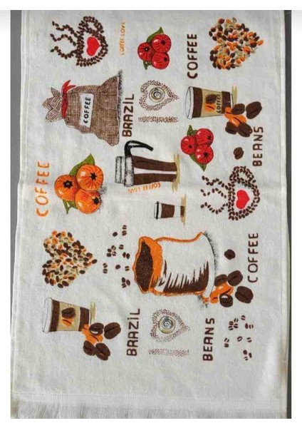 %100 Pamuklu 3'lü 40×60 Baskılı Mutfak Havlusu modelleri