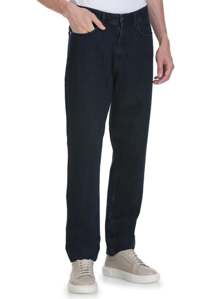 Lacivert Rahat Kesim 5 Cep Pamuklu Kot Pantolon modelleri