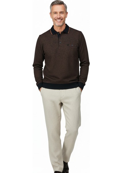 Erkek Kışlık Polo Yaka Kazak Pamuklu Örme Klasik Pıtırcık Selanik Düğmeli Fleto Cepli Rahat fiyatları