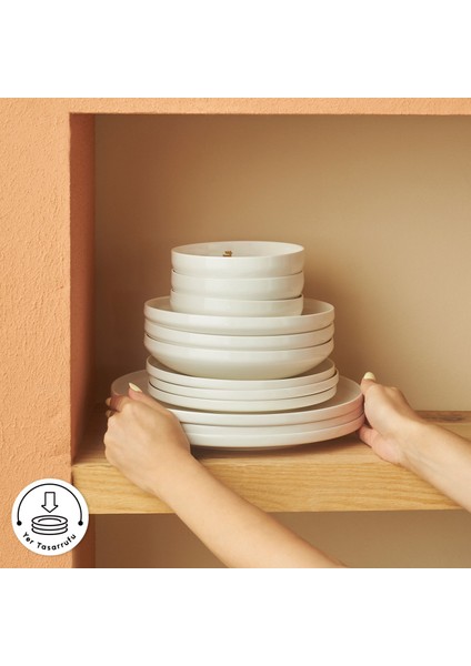 Stream Bone Merope 53 Parça 12 Kişilik Yemek Takımı