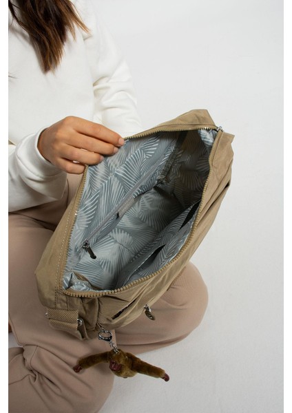 Kadın Suya Dayanıklı Kumaş Çok Gözlü Çapraz Askılı Okul Seyahat ve Omuz Çantası Kum fırsatları