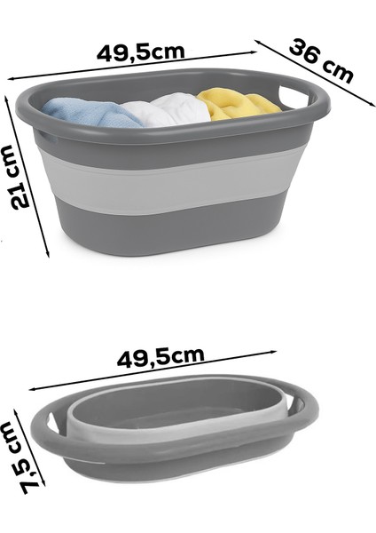 L-00959-2 Akordiyon Katlanır Sepet Katlanabilir Çamaşır Sepeti Orta Boy Katlanır Çamaşır Sepeti 18LT fiyatları